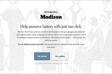 Projekt Madison New York Times digitalizacija oglasa u New York Timesu